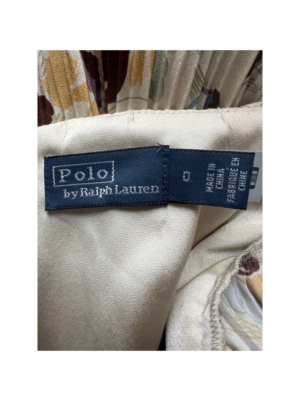 NWT Polo Ralph Lauren Dress, M, Beige & Brown Size 0 - Picture 9 of 9